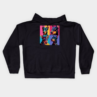 Doberman Pinscher Pop Art - Dog Lover Gifts Kids Hoodie